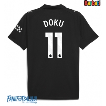 Manchester City Jeremy Doku #11 Tricou Fotbal Replică 2025-26 Barbati Deplasare